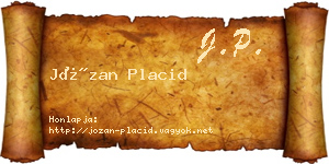 Józan Placid névjegykártya